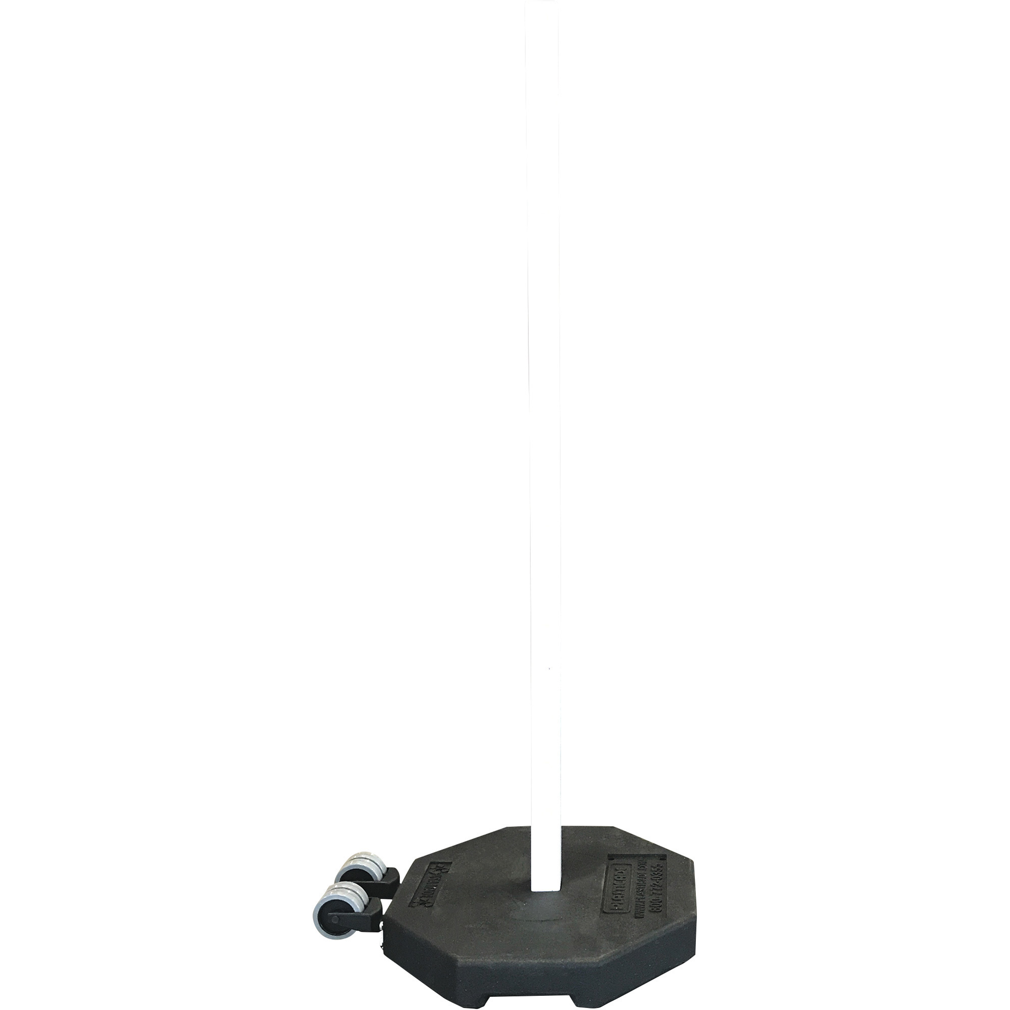 Plasticade 30-Lb. Sign Base with Wheels and Post, 60in.H Square Post, Model# 800-RB-30WHL-60PK-KIT